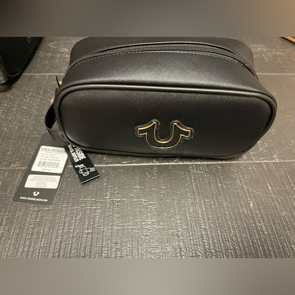 True Religion Black and Gold Toiletry Bag - Picture 5 of 6